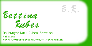 bettina rubes business card